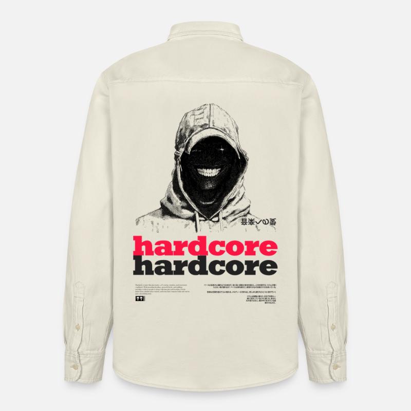 Texte hardcore - Chemise unisexe coupe décontractée bio Stanley/Stella - écru doux