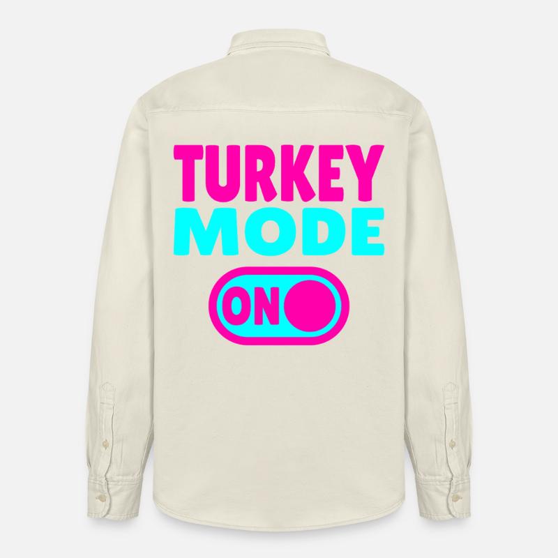 Mode dinde activé - Chemise unisexe coupe décontractée bio Stanley/Stella - écru doux