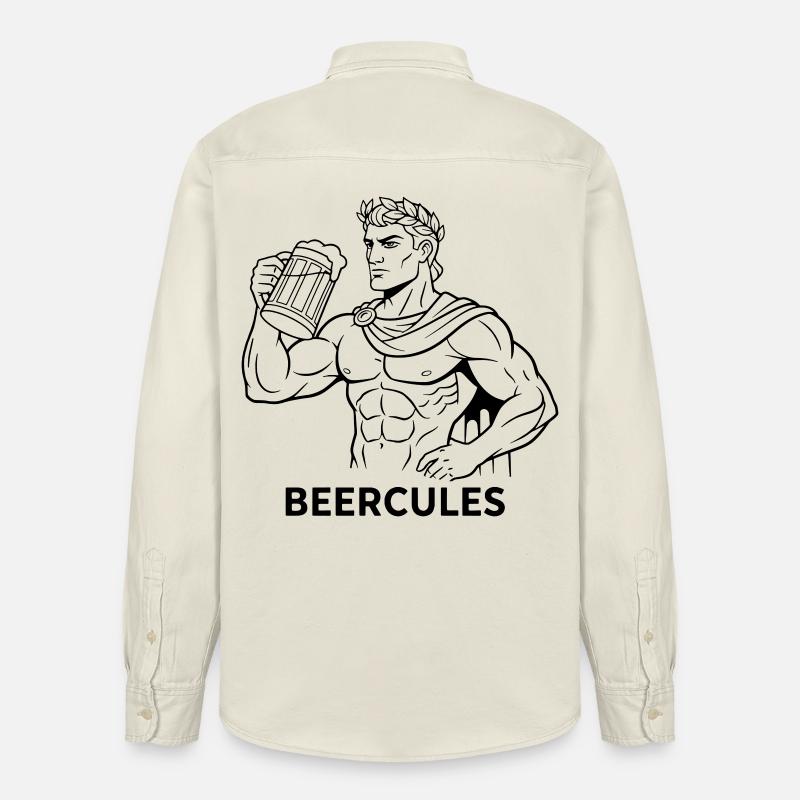 Beercules - Relaxed Fit Unisex Organic Hemd von Stanley/Stella - Natur
