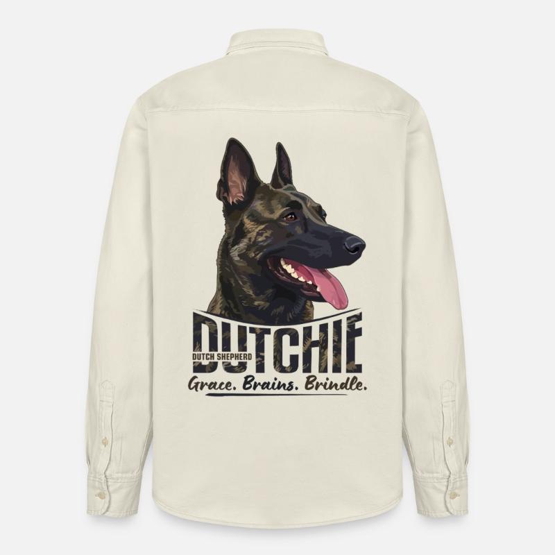 Dutchie - Holländischer Schäferhund - Relaxed Fit Unisex Organic Hemd von Stanley/Stella - Natur