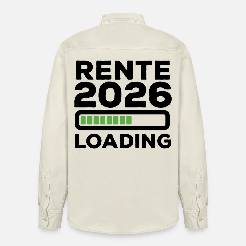 Rente 2026 loading - Ruhestand - Pension - Relaxed Fit Unisex Organic Hemd von Stanley/Stella - Natur