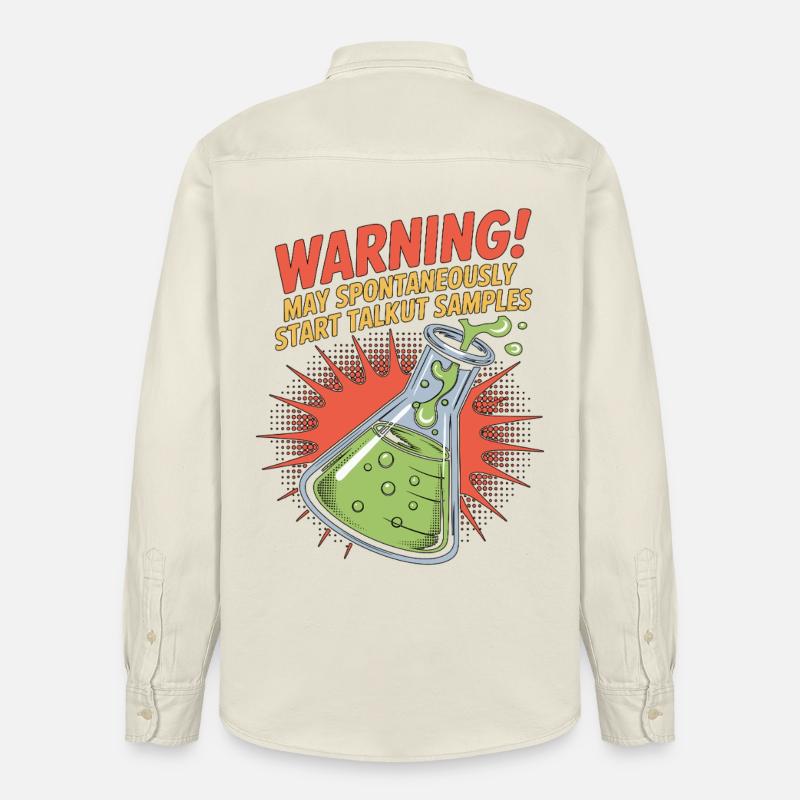 Lab Technician Warning May Spontaneously Scientist - Relaxed Fit Unisex Organic Hemd von Stanley/Stella - Natur