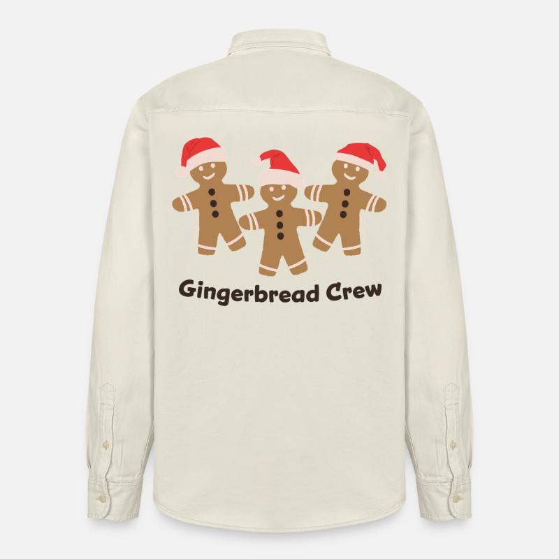 Gingerbread Crew - Cuisson de biscuits de Noël - Chemise unisexe coupe décontractée bio Stanley/Stella - écru doux