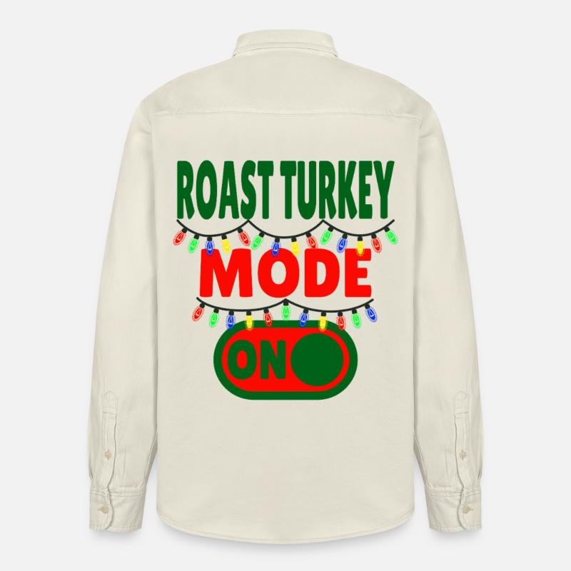 Roast Turkey Mode ON - Relaxed Fit Unisex Organic Shirt by Stanley/Stella - soft Ecru