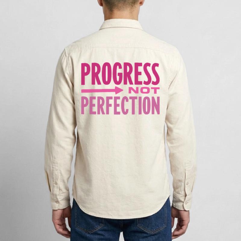 Le progrès, pas la perfection Le progrès compte Chemise unisexe coupe décontractée bio Stanley/Stella