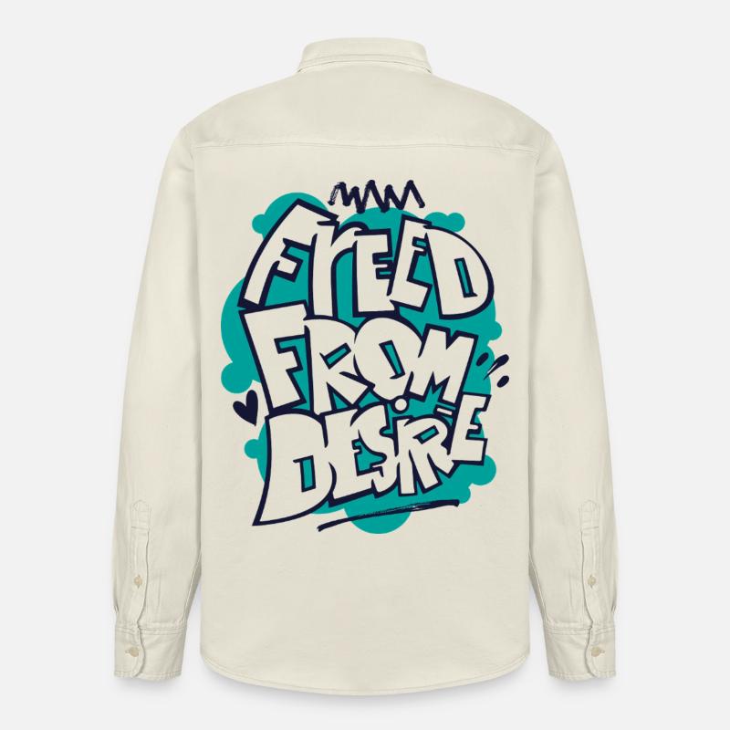 Feed From Desire Graffiti Tee - Chemise unisexe coupe décontractée bio Stanley/Stella - écru doux