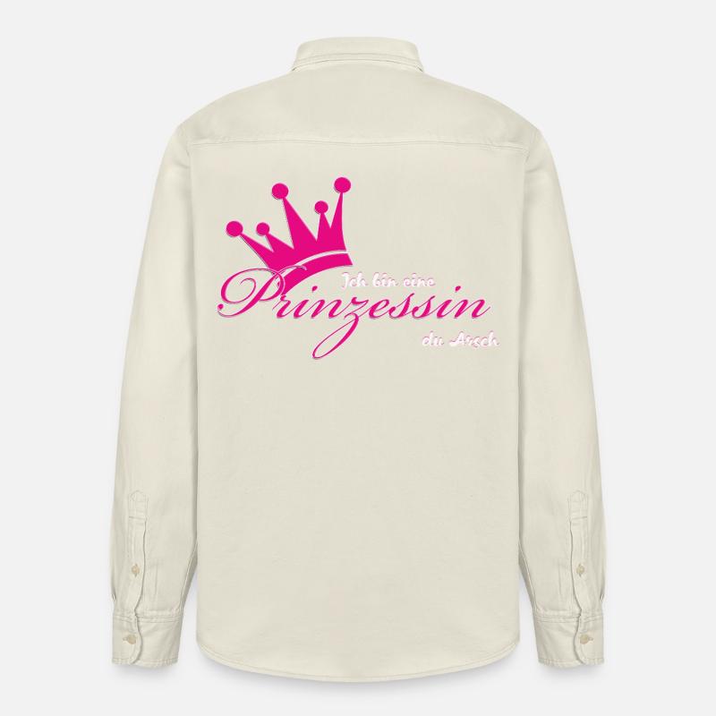 Ich bin eine Prinzessin - Relaxed Fit Unisex Organic Hemd von Stanley/Stella - Natur
