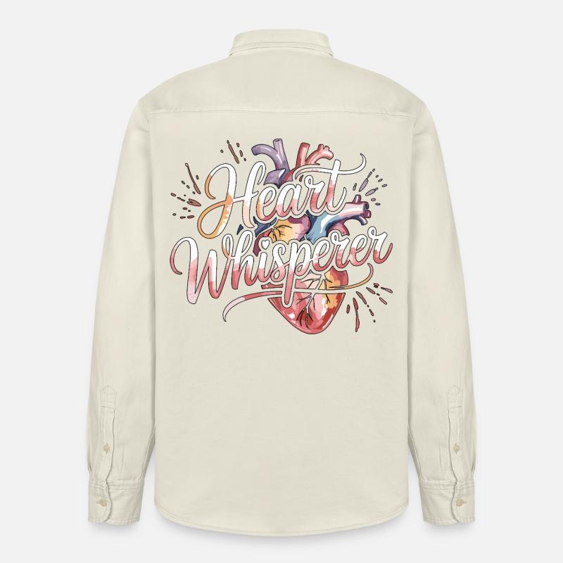 Cardiac Tech Heart Whisperer Pacemaker Technician - Relaxed Fit Unisex Organic Hemd von Stanley/Stella - Natur
