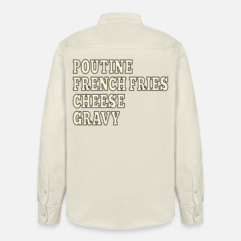 Poutine de restauration rapide canadienne - Chemise unisexe coupe décontractée bio Stanley/Stella - écru doux