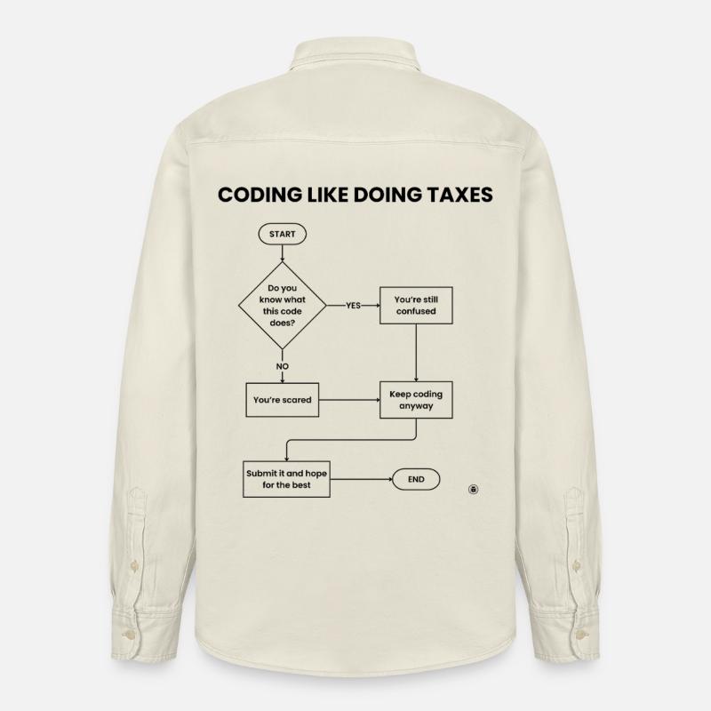 Codierung wie Steuererklärung – Hope Gift einreichen - Relaxed Fit Unisex Organic Hemd von Stanley/Stella - Natur