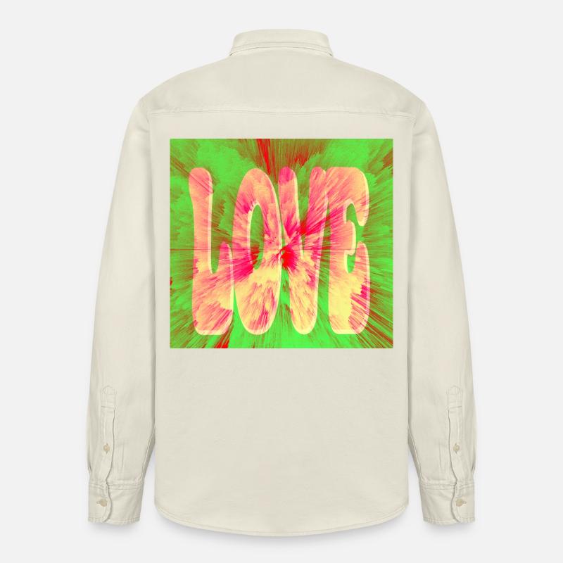 J’adore le tie dye néon - Chemise unisexe coupe décontractée bio Stanley/Stella - écru doux