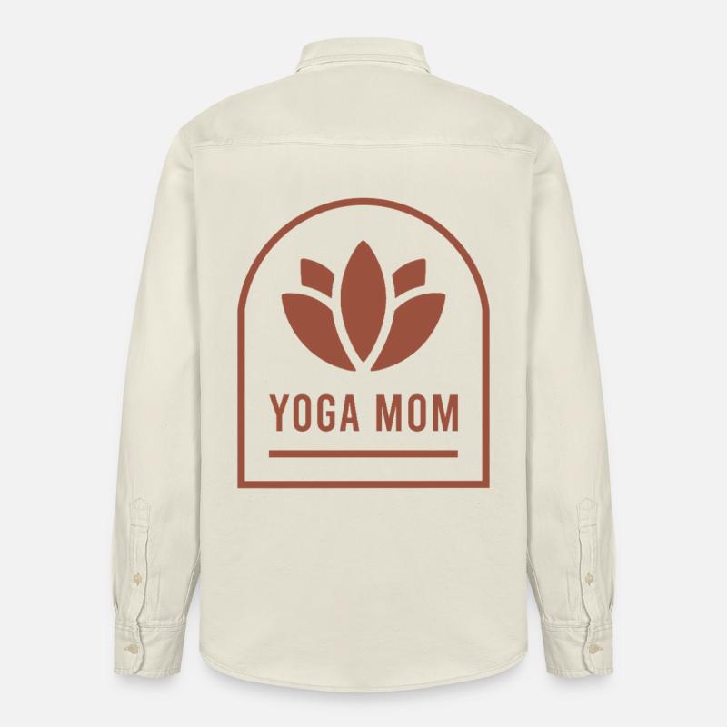 Yoga-Mama-Yogi-Mutter-Lotusblüte-Boho-Ästhetik - Relaxed Fit Unisex Organic Hemd von Stanley/Stella - Natur