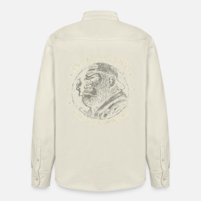 Gorilla Fixer: Problem-Solver Attitude - Relaxed Fit Unisex Organic Hemd von Stanley/Stella - Natur