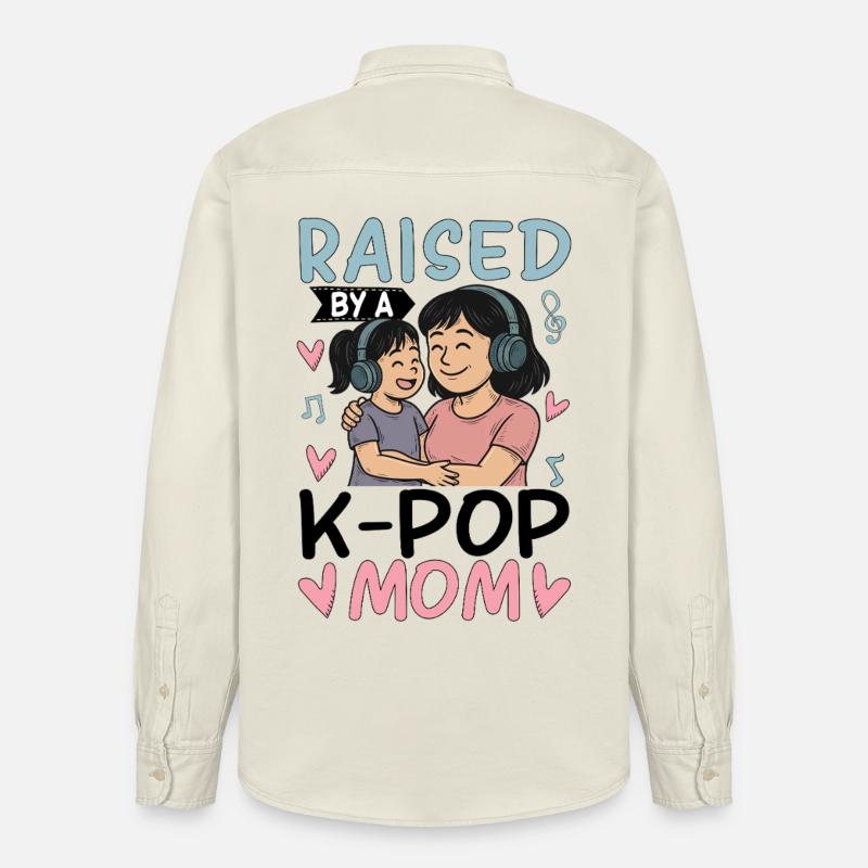 Raised By A K-Pop Mom - Relaxed Fit Unisex Organic Hemd von Stanley/Stella - Natur