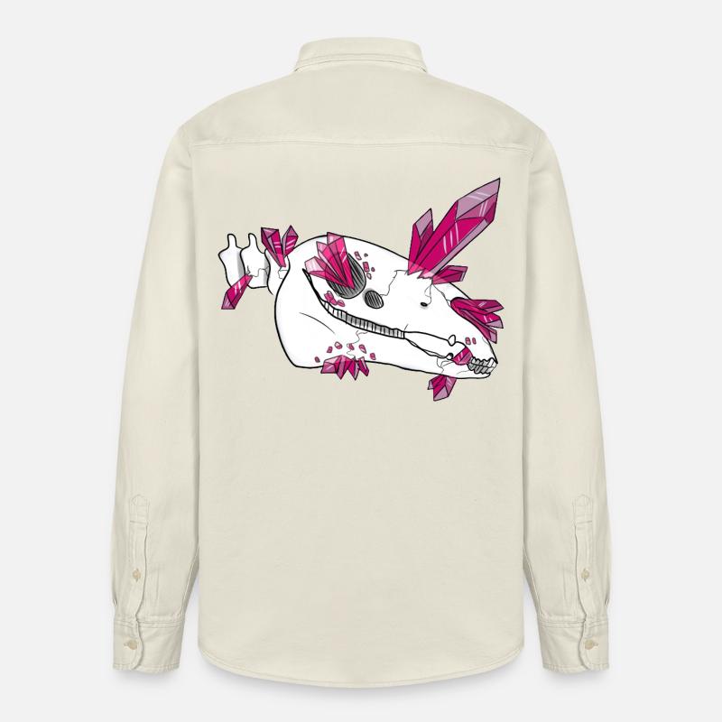 Kristallschädel - Pferd (von Leni Riosa) - Relaxed Fit Unisex Organic Hemd von Stanley/Stella - Natur