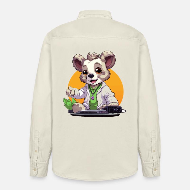 Tech-Koala Creator au look rétro - Chemise unisexe coupe décontractée bio Stanley/Stella - écru doux
