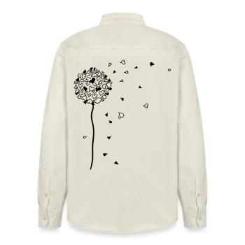bella AMORElia - Das Original by heavenlygoods - Relaxed Fit Unisex Organic Hemd von Stanley/Stella - Natur - Hinten - AI Model Male 178 light (178cm)
