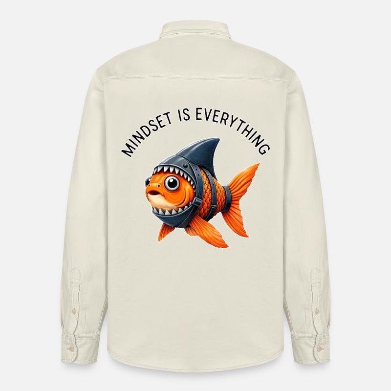 Mindset Fisch – Sei der Hai - Relaxed Fit Unisex Organic Hemd von Stanley/Stella - Natur