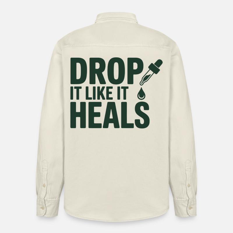 Homéopathie, lâche-le comme ça guérit professionnellement - Chemise unisexe coupe décontractée bio Stanley/Stella - écru doux