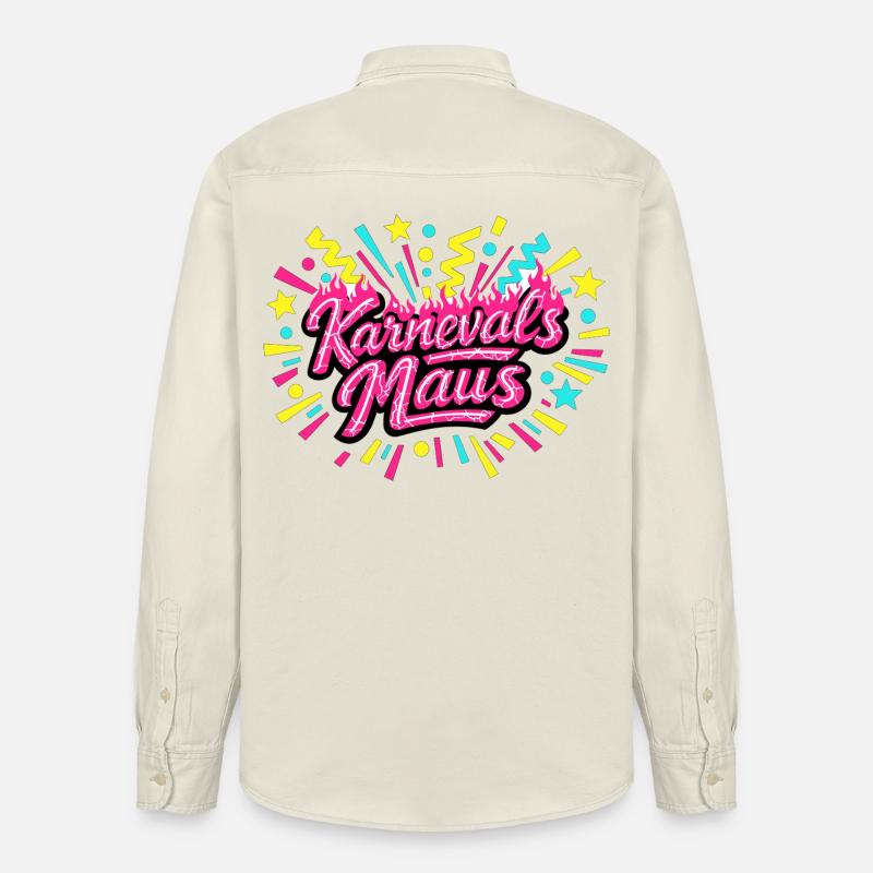 Karnevalsmaus - Karneval Geschenk - Relaxed Fit Unisex Organic Hemd von Stanley/Stella - Natur