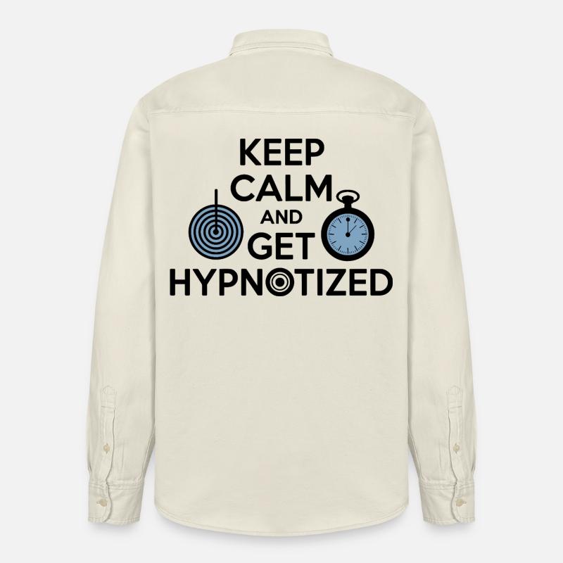 Hypnotiseur Reste calme Fais-toi hypnotiser Professionnel - Chemise unisexe coupe décontractée bio Stanley/Stella - écru doux