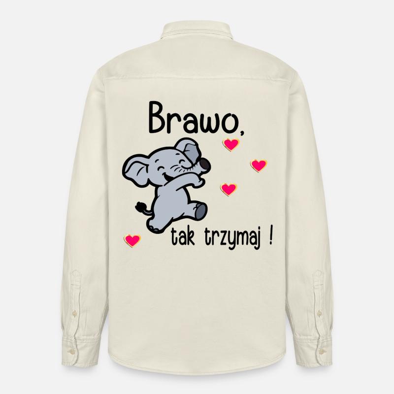 Bravo, continue comme ça - Chemise unisexe coupe décontractée bio Stanley/Stella - écru doux