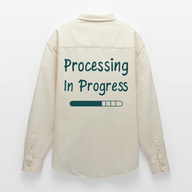 Processing In Progress Loading Bar Statement Relaxed Fit Unisex Organic Shirt by Stanley/Stella