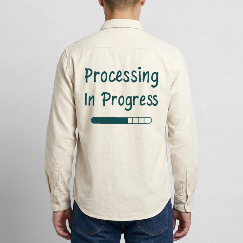 Processing In Progress Ladebalken Statement Relaxed Fit Unisex Organic Hemd von Stanley/Stella
