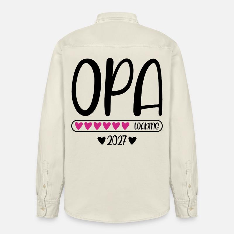 Opa 2027 loading Herzchen Ladebalken - Relaxed Fit Unisex Organic Hemd von Stanley/Stella - Natur