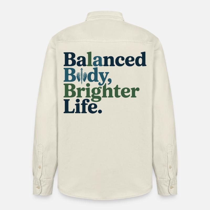 Osteopath Balanced Body Brighter Life Professional - Relaxed Fit Unisex Organic Hemd von Stanley/Stella - Natur