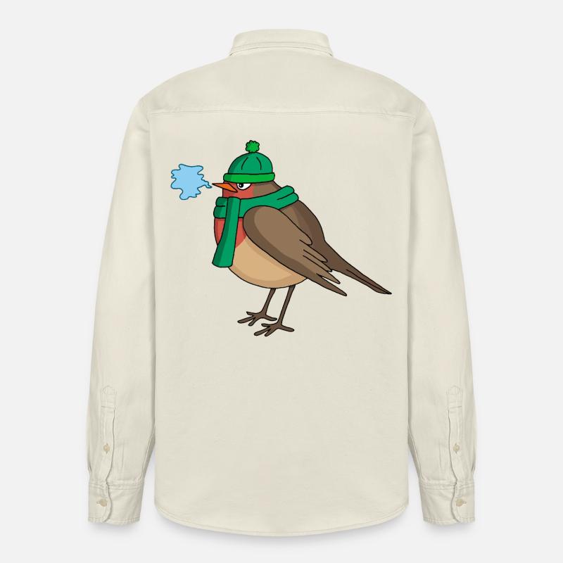 Der Vogel und der Winter - Relaxed Fit Unisex Organic Hemd von Stanley/Stella - Natur
