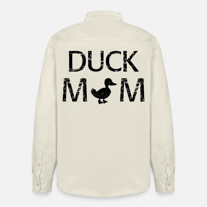 Chemise drôle mignonne de Duck Mom - Chemise unisexe coupe décontractée bio Stanley/Stella - écru doux