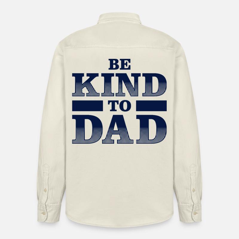 Sei nett zu Papa Hemd – Geschenkidee - Relaxed Fit Unisex Organic Hemd von Stanley/Stella - Natur