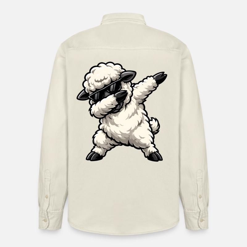 Dabbing Schaf - Relaxed Fit Unisex Organic Hemd von Stanley/Stella - Natur