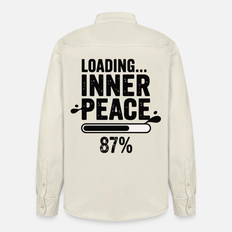 Loading Inner Peace 87 Prozent - Relaxed Fit Unisex Organic Hemd von Stanley/Stella - Natur