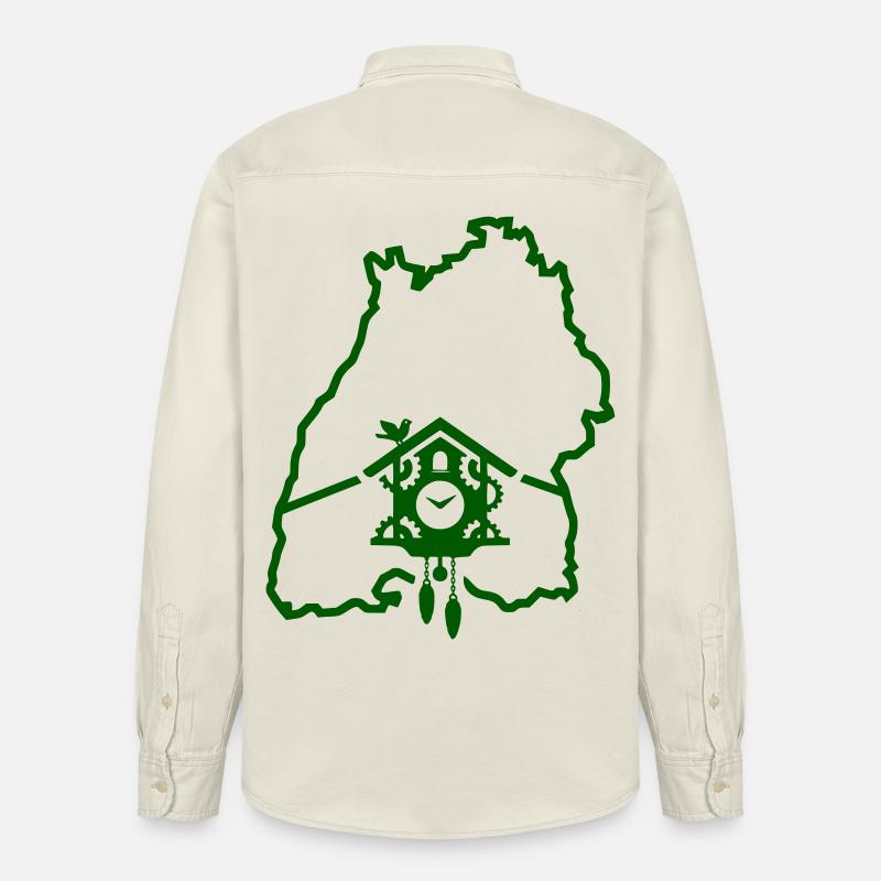 Période de Ländle : Silhouette du Bade-Wurtemberg - Chemise unisexe coupe décontractée bio Stanley/Stella - écru doux