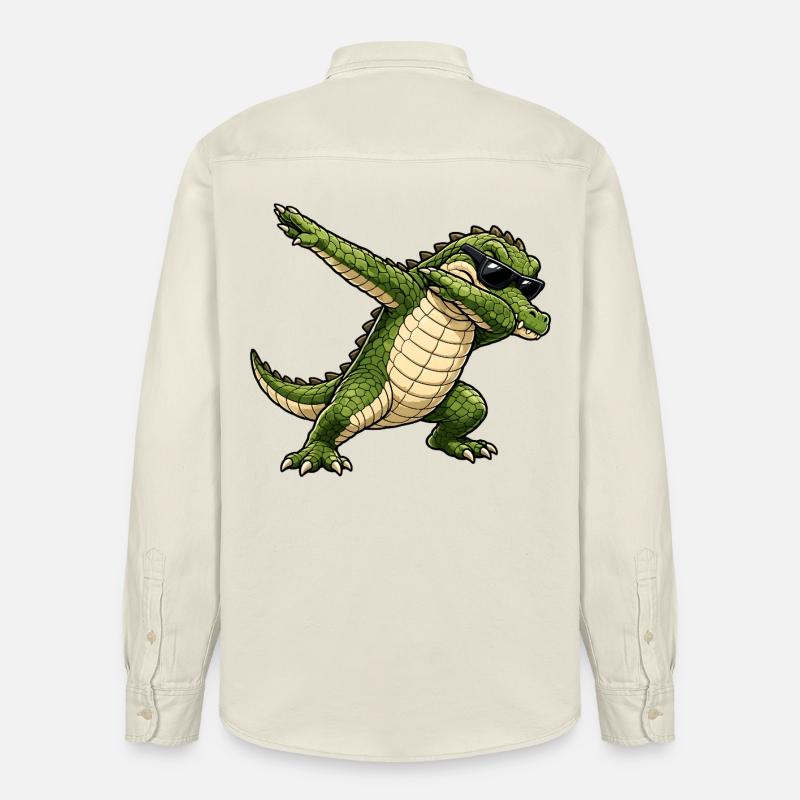 Squapping Crocodile - Camicia unisex vestibilità rilassata bio di Stanley/Stella - ecru morbido