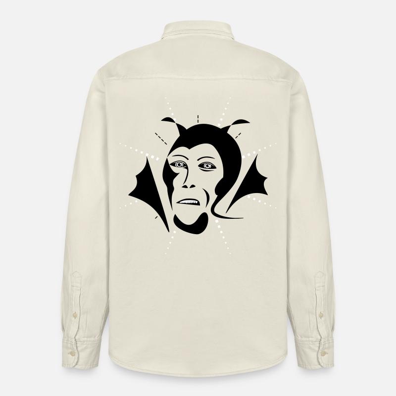 Devil / Teufel - Relaxed Fit Unisex Organic Hemd von Stanley/Stella - Natur