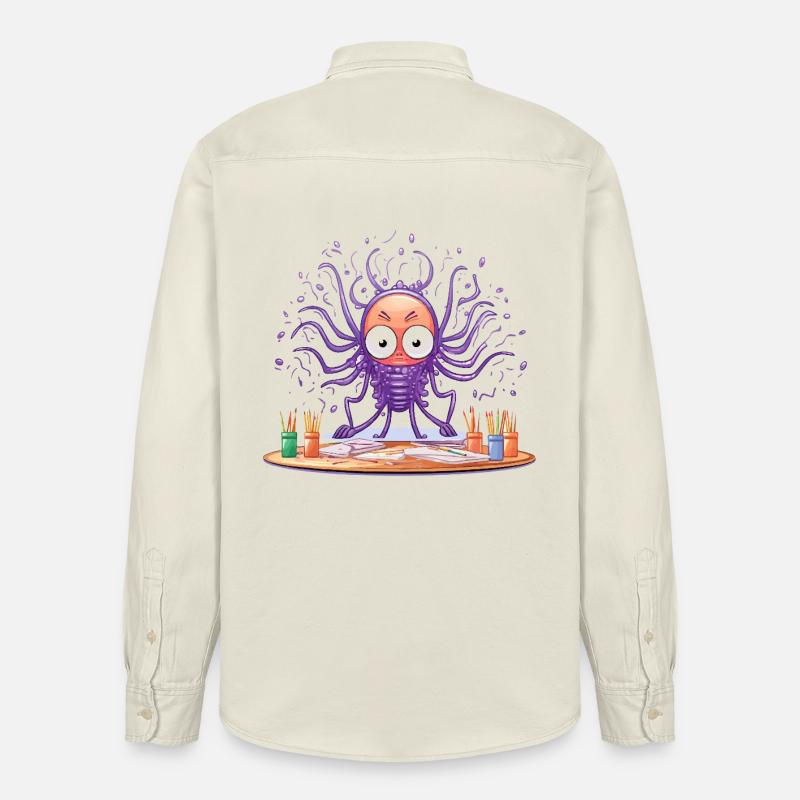 Creative Ink Octopus - Chemise unisexe coupe décontractée bio Stanley/Stella - écru doux