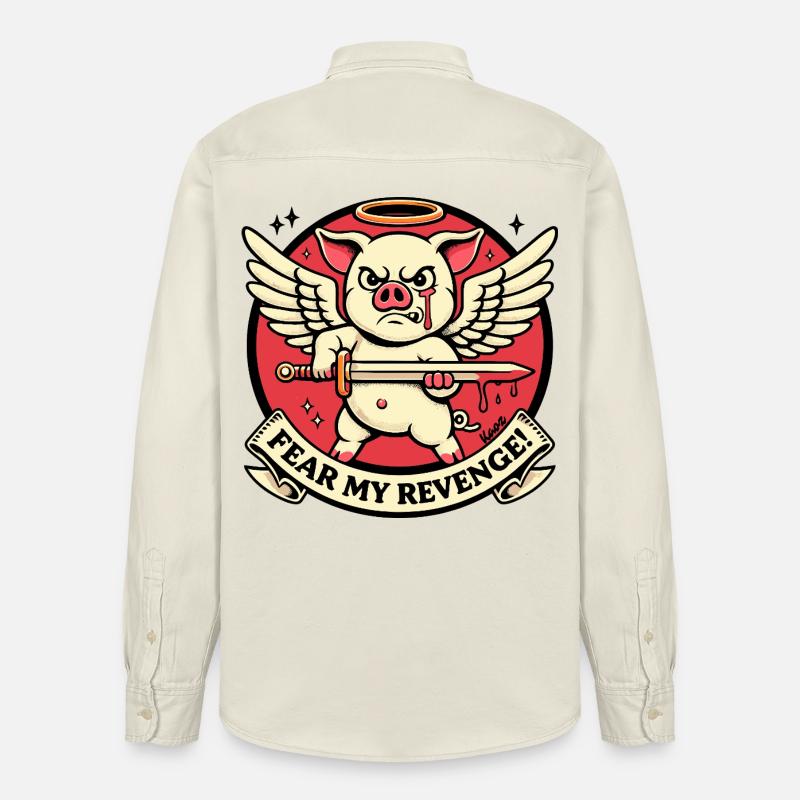 Cochon Ailé de la Vengeance - Chemise unisexe coupe décontractée bio Stanley/Stella - écru doux