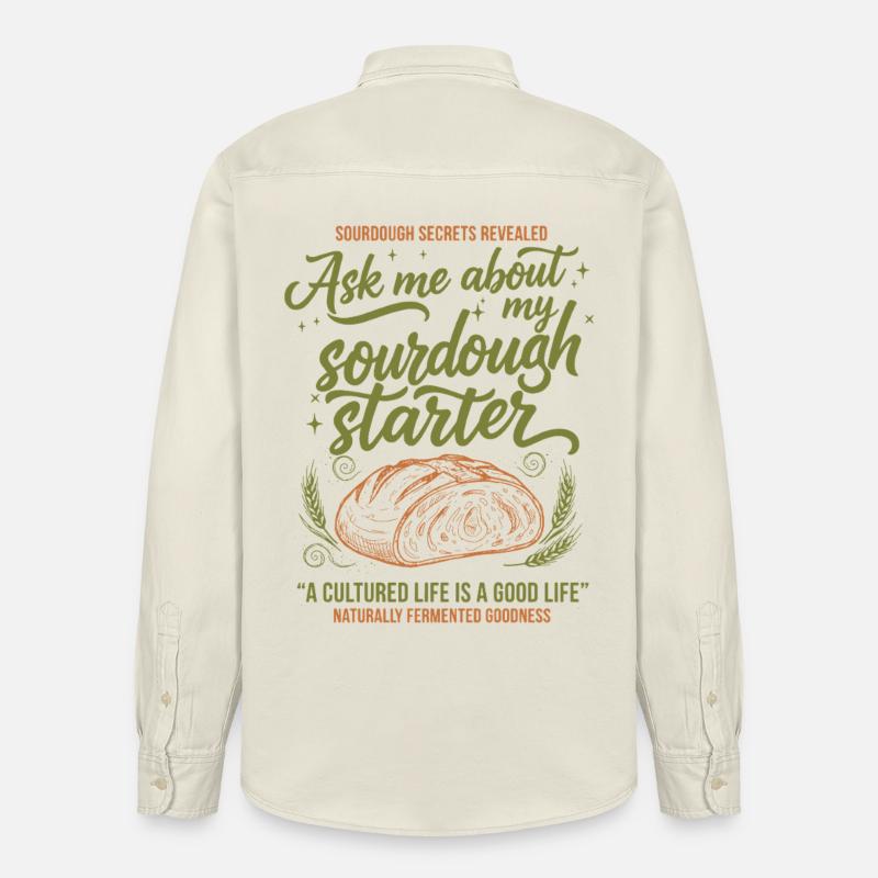 Sauerteigbrot-Backer-Bäcker-Ära - Relaxed Fit Unisex Organic Hemd von Stanley/Stella - Natur