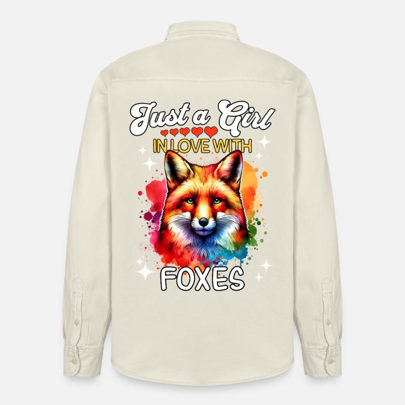 Rotfuchs Fuchs Mädchen Fox - Relaxed Fit Unisex Organic Hemd von Stanley/Stella - Natur