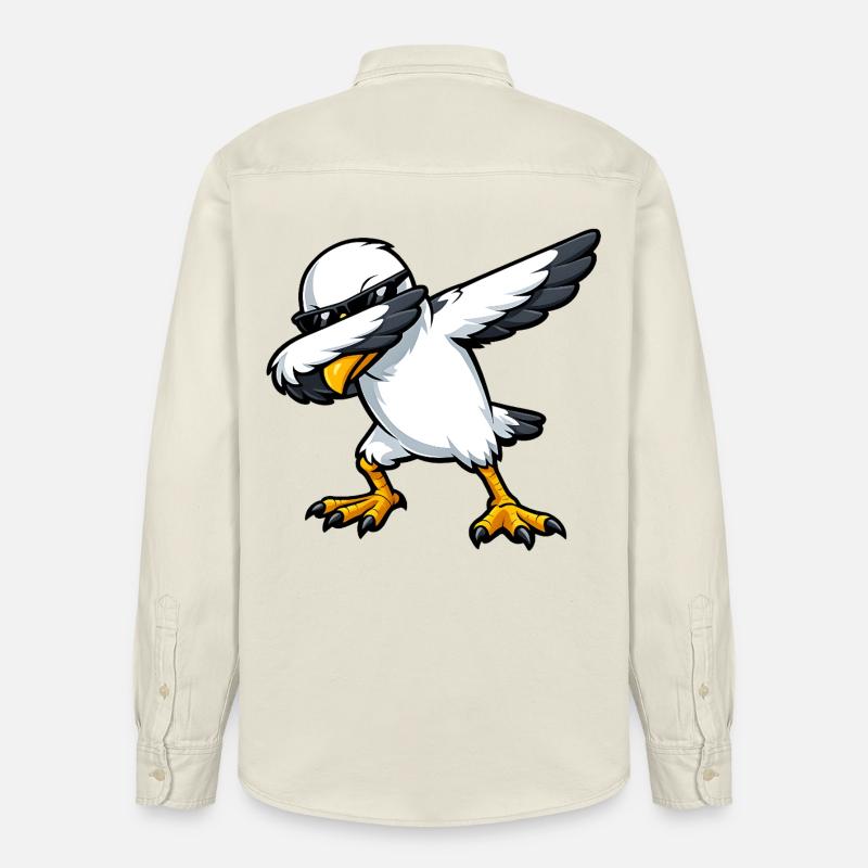 Mouette à tamponner - Chemise unisexe coupe décontractée bio Stanley/Stella - écru doux