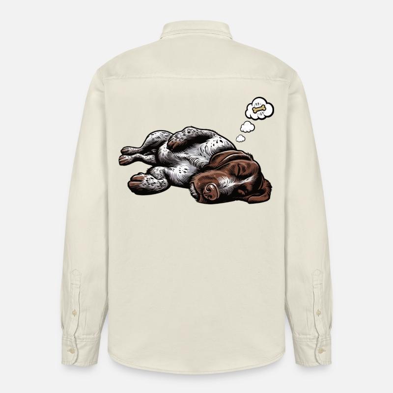 Deutsch Drahthaar Deutsch-Drahthaar Besitzer - Relaxed Fit Unisex Organic Hemd von Stanley/Stella - Natur