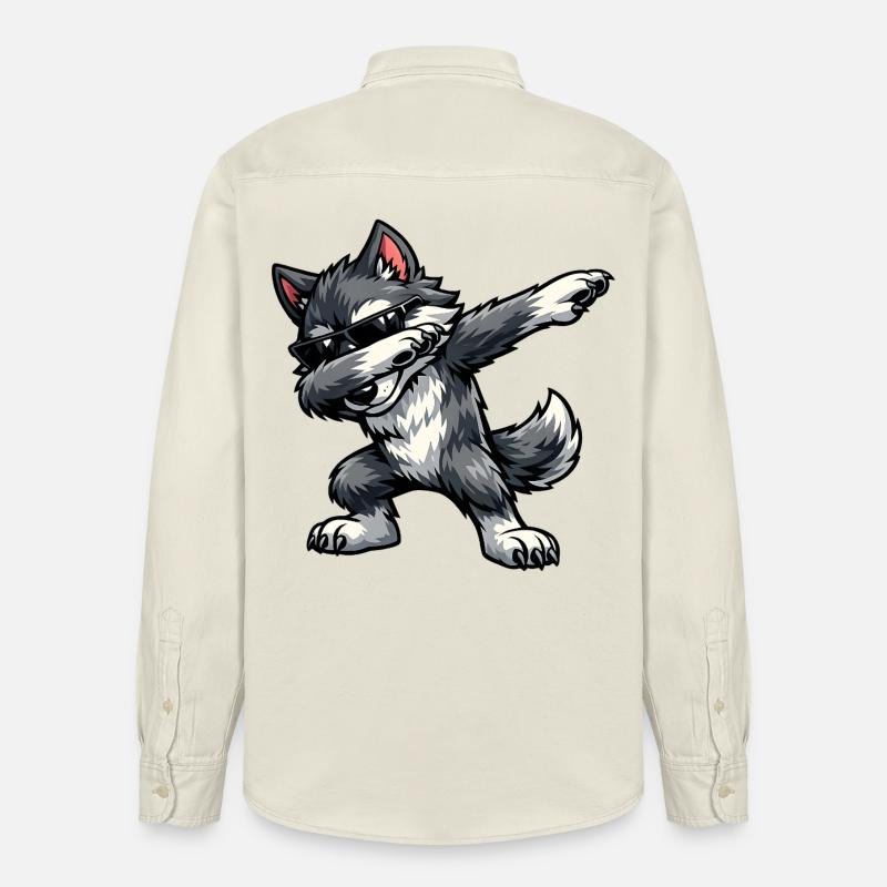 Loup Dab - Chemise unisexe coupe décontractée bio Stanley/Stella - écru doux