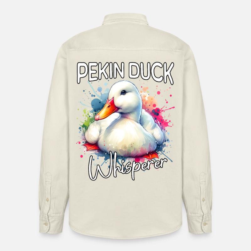 Le Murmureur du Canard Laqué de Pékin - Chemise unisexe coupe décontractée bio Stanley/Stella - écru doux