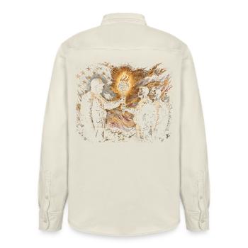 Jour des anciens combattants pour les démocrates - Chemise unisexe coupe décontractée bio Stanley/Stella - écru doux - Dos - AI Model Male 178 light (178cm)