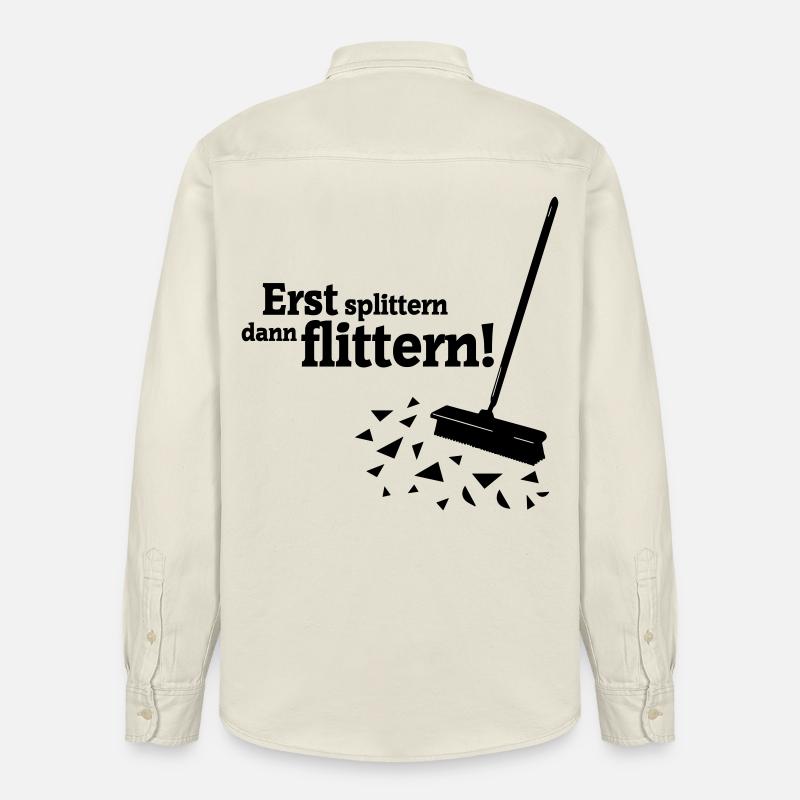 Polterabend - Relaxed Fit Unisex Organic Hemd von Stanley/Stella - Natur