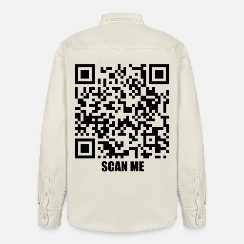 Message de citation – Embrasse-moi - Chemise unisexe coupe décontractée bio Stanley/Stella - écru doux