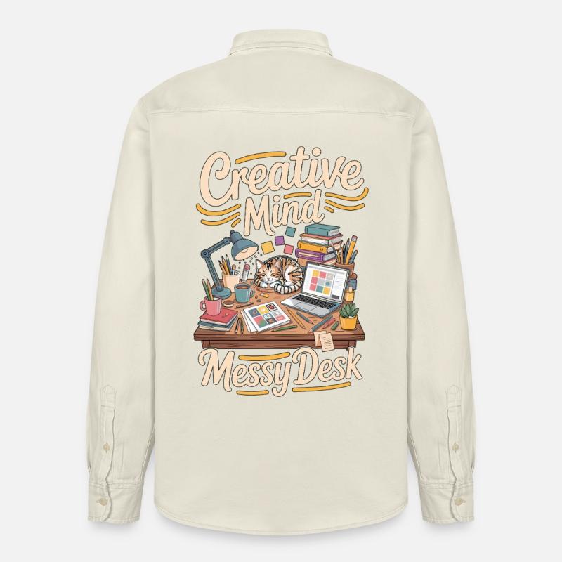 Graphic Designer Creative Mind Visual Designer - Relaxed Fit Unisex Organic Hemd von Stanley/Stella - Natur